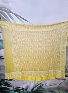 Embroidered Yellow Saree