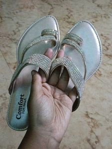 Rose Gold Sparkly Comfort Sandals