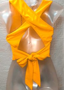 🎁Buy 2 Get 1 Free 🎁Yellow Crop Top