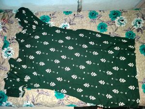 Green Floral Embroidered Kurti