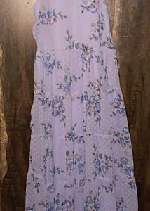 Floral Maxi Dress, Purple Gown