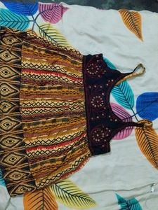 Woman Multi Colour Jaipuri Print Thread Work
