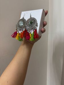 Colorful Mirror Jhumkass