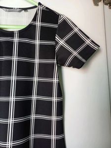 Black And White Checked Dress