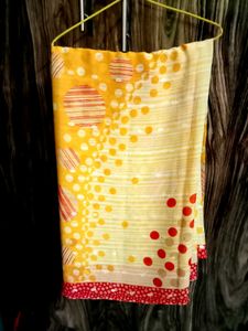 chiffon yellow saree