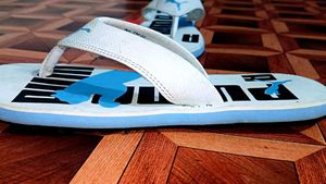 Puma White Flip Flops