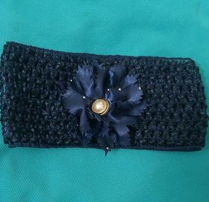 Navy Blue Flower Headband
