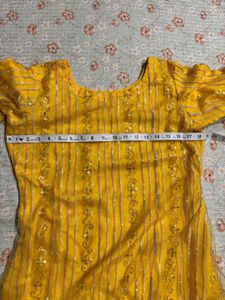Yellow Embroidered Kurta