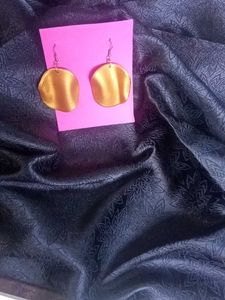 Gold Disc Statement Earrings