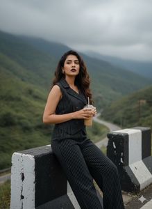 Own The Room:The"CEO"Pinstripe Set🖤💼