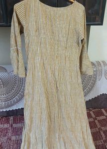 Striped Midi Dress with Bell Sleeves