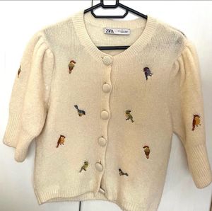 Zara Embroidered Cardigan
