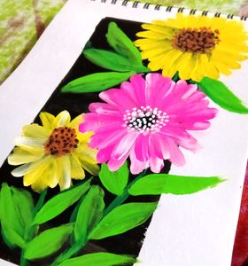 Beautiful Handmade Painting/Floral Painting For Home Decoration