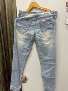 Blue Faded Denim Jeans