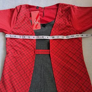 High Low Checked Tops For Girls