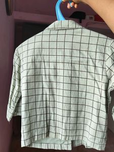 Women Check print Button Down Shirt