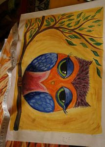 Hand Painted Owl