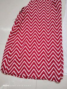 White Kurti with Maroon Palazzo Pants Set