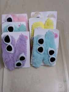 Fuzzy Sunglasses Hair Clips