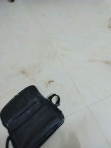 Vintage Black Leather Shoulder Bag