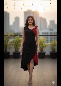 Pintrest Yk2 Asymmetrical Colorblock Dress