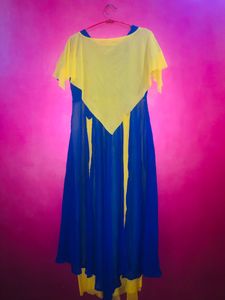 Georgette Long Frock With Cape (Fixed Rate)