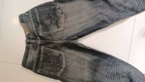 vintage grey straight fit denim
