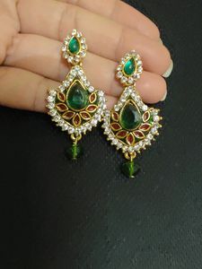 Dasara Special stone earrings with drop
