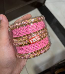 Pink Bangle Set & Hairband
