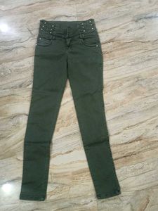 Olive Green Skinny Jeans