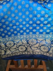 Blue & Gold Floral Fabric