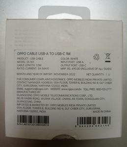 OPPO CABLE USB-A to USB-C 1M