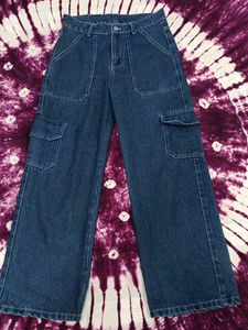 Wide Leg Cargo Jeans