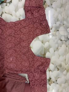 Mauve Embroidered Anarkali Kurta Set