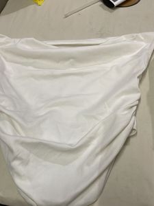 White Cowl Neck Top