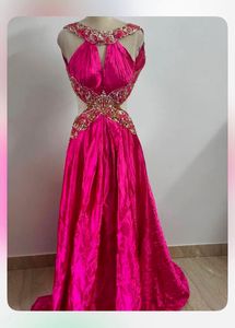Hot Pink Embellished Gown