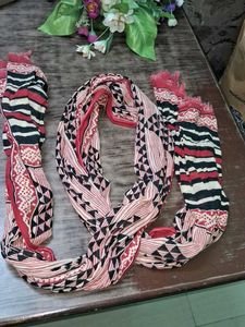 Red Patterned Scarf Dupatta