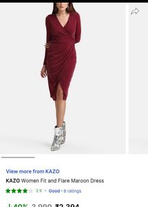 Elegant Burgundy Wrap Dress
