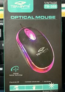 Terabyte Wired Mouse, Red-Light