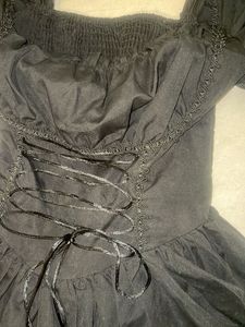 NEWME Gothic Lace Trim Mini Dress