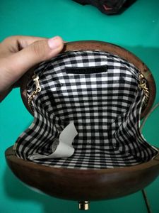 Zara basic wooden sling bag