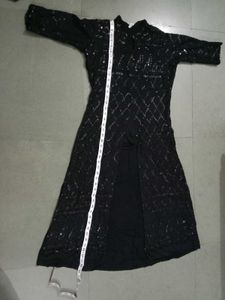 Elegant Black Embellished Pant Suit