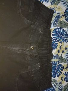 Black Raw Hem Jeans
