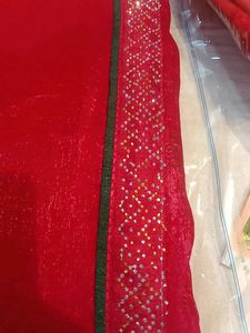 Red Embroidered Saree