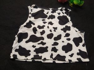 🥳Flate Sell 🥳Shein Cow Print Crop Top