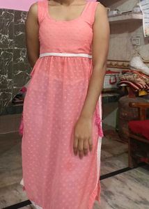 Orange Embroidered Kurta