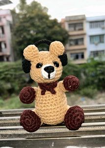 Crocheted Bear with Headphones