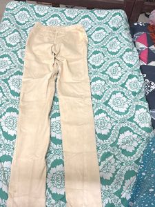 Beige Casual Pants