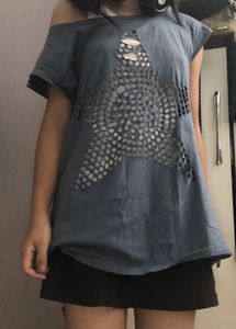 Y2K Pinterest Inspired Sheer Stargirl Top