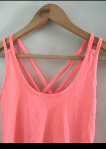 Neon Pink Strappy Tank